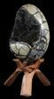 Septarian Dragon Egg Geode - Crystal Filled #38409-2